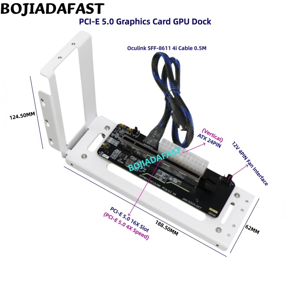 PCI-E 5.0 16X GEN5 Adapter Car - Oculink Egpu Dock Graphics Card review and price